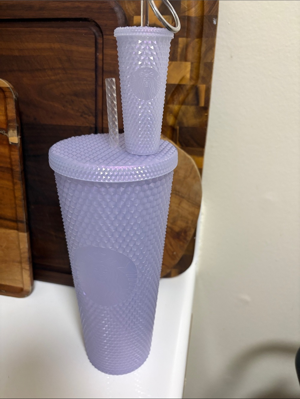 Starbucks Studded Lavender Tumbler with Clear Straw